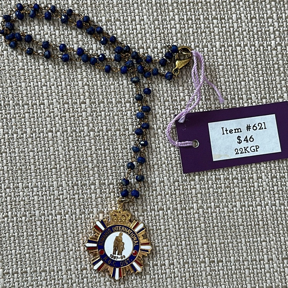 Unique Vintage Beaded Necklace #621 Handmade by Violette Grace